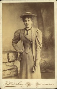 Cabinet card, portrait of a woman by English Photographer