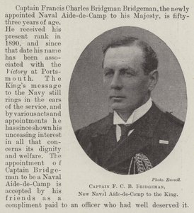 Captain F C B Bridgeman, New Naval Aide-de-Camp to the King by English Photographer