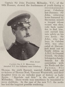 Captain Sir J P Milbanke, awarded VC for Gallantry near Colesberg by English Photographer