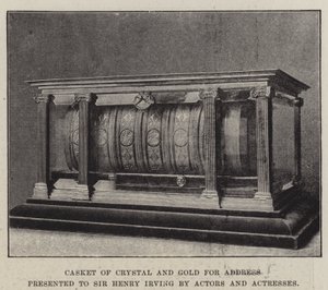Casket of Crystal and Gold for Address presented to Sir Henry Irving by Actors and Actresses