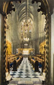 Choir from under the organ loft, Westminster Abbey, London by English Photographer