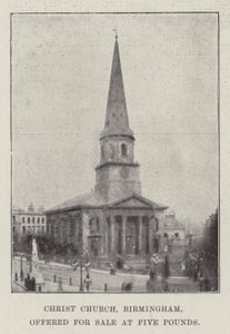 Christ Church, Birmingham, Offered for Sale at Five Pounds by English Photographer