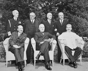 Clement Attlee, President Harry S. Truman, and Joseph Stalin at the Potsdam Conference by English Photographer