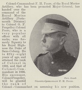 Colonel-Commandant F H Poore by English Photographer