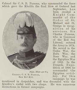 Colonel C S B Parsons, New KCMG by English Photographer