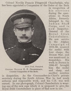 Colonel Neville F F Chamberlain, created Companion of the Bath by English Photographer