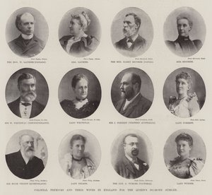 Colonial Premiers and Their Wives in England for the Queen