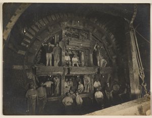 Construction of the Central line of the London Underground by English Photographer