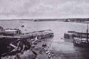 Cornwall: Newquay, the Harbour by English Photographer