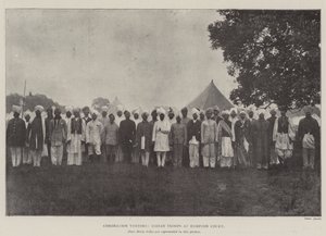 Coronation Visitors, Indian Troops at Hampton Court by English Photographer