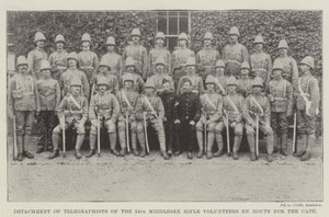 Detachment of Telegraphists of the 24th Middlesex Rifle Volunteers en route for the Cape by English Photographer