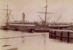 Dock on the River Thames, London by English Photographer