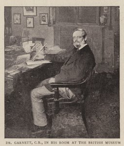 Dr Garnett, CB, in his Room at the British Museum by English Photographer