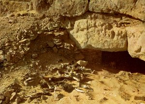 Entrance to a rock grave, Egypt by English Photographer