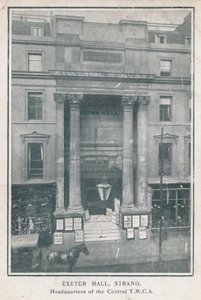 Exeter Hall, Strand, headquarters of the Central YMCA by English Photographer