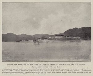 Fort at the Entrance of the Gulf of Arta or Ambracia, Opposite the Town of Prevesa by English Photographer