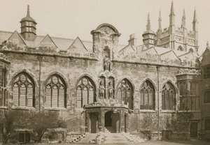 Front Quadrangle, Oriel College, Oxford by English Photographer