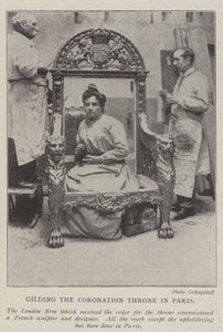 Gilding the Coronation Throne in Paris