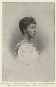 Princess Alexandra Louise Olga Victoria of Saxe-Coburg-Gotha, Betrothed to the Hereditary Prince of Hohenlohe-Langenburg by English Photographer