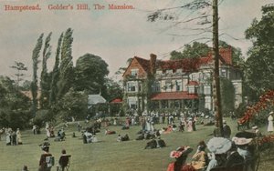 Hampstead, Golders Hill, The Mansion. Postcard sent on 18 August 1913 by English Photographer
