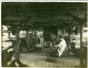 Handloom Weaving, Hughes Factory No. 2, 1923 by English Photographer