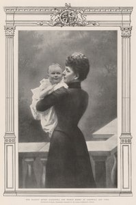Her Majesty Queen Alexandra and Prince Henry of Cornwall and York by English Photographer