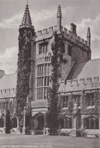 In the Quadrangle Magdalen College by English Photographer