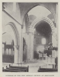 Interior of the New German Church at Jerusalem by English Photographer