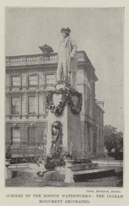 Jubilee of the Boston Waterworks, the Ingram Monument Decorated by English Photographer