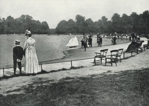 Kensington Gardens, the Round Pond by English Photographer