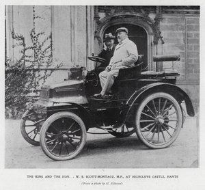 King Edward VII with the MP, W E Scott-Montagu, at Highcliffe Castle, Hampshire by English Photographer