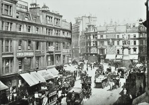 King William Street, looking north, City of London, 1895 by English Photographer
