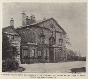 Kirkstall Grange, Leeds, the Residence of Mr E Beckett, visited by the Prince of Wales during the Musical Festival
