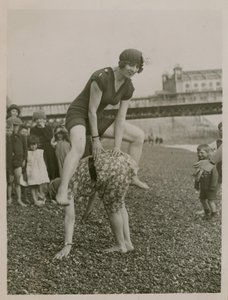 Leapfrogging on Brighton Beach by English Photographer