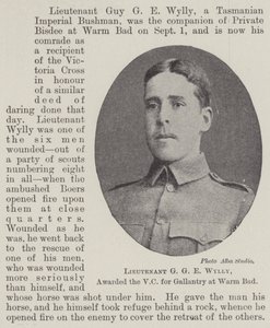 Lieutenant G G E Wylly, awarded the VC for Gallantry at Warm Bad by English Photographer