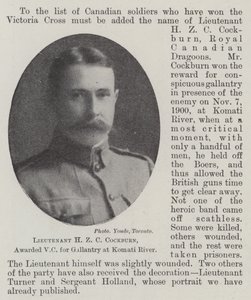 Lieutenant H Z C Cockburn, awarded VC for Gallantry at Komati River by English Photographer