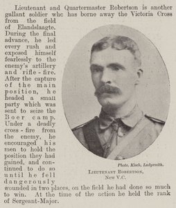 Lieutenant Robertson, New VC
