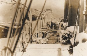 Life boats on a liner by English Photographer