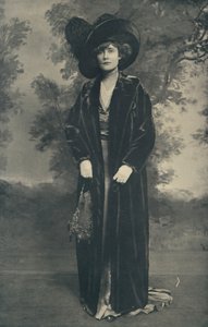 Long Coat of Alaska Sealskin, Lined with Ivory Satin by English Photographer
