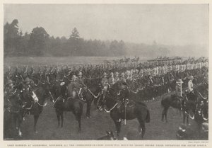 Lord Roberts at Aldershot, 25 November, the Commander-in-Chief inspecting Mounted Troops before their Departure for South Africa by English Photographer