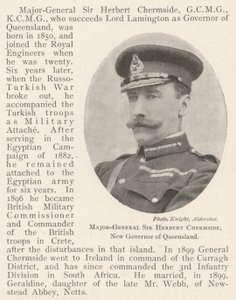 Major-General Sir Herbert Chermside, New Governor of Queensland by English Photographer
