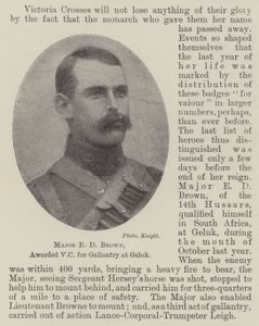 Major E D Brown, awarded VC for Gallantry at Geluk