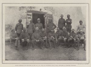 Major Harrison and Officers of the 76th, 81st, and 82nd Batteries Royal Field Artillery at Newport Junction