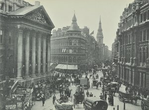 Mappin and Webb, Cheapside, from Mansion House looking west, City of London, 1895 by English Photographer