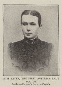 Miss Bayer, the First Austrian Lady Doctor by English Photographer