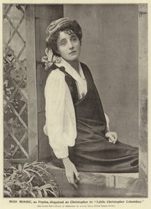 Miss Moore as Pepita disguised as Christopher in Little Christopher Columbus