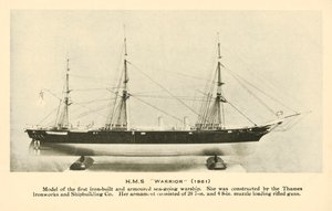 Model of HMS Warrior by English Photographer
