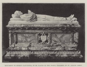 Monument to Bishop Claughton, to be placed in the North Transept of St Albans Abbey by English Photographer