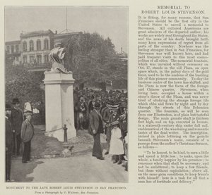 Monument to the Late Robert Louis Stevenson in San Francisco by English Photographer