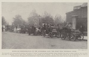 Motor-Car Demonstrations by the Automobile Club, the Start from Whitehall Court